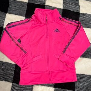 Adidas Hot Pink & Purple Zip up Track Jacket. Size 3T
